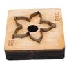 Blumenleder-Stanzform Holzbasis Scharfe Metallklinge Lederstanze für Dekorationen Geschenke