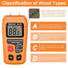 Digital Wood Moisture Meter with 4 Measurement Modes Backlit LCD Display for Firewood Logs Walls and Caravans