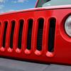 ABS Car Front Grille Decoration Ring Cover Stickers For Jeep Wrangler JK 2007-2017 Car Exterior Accessories