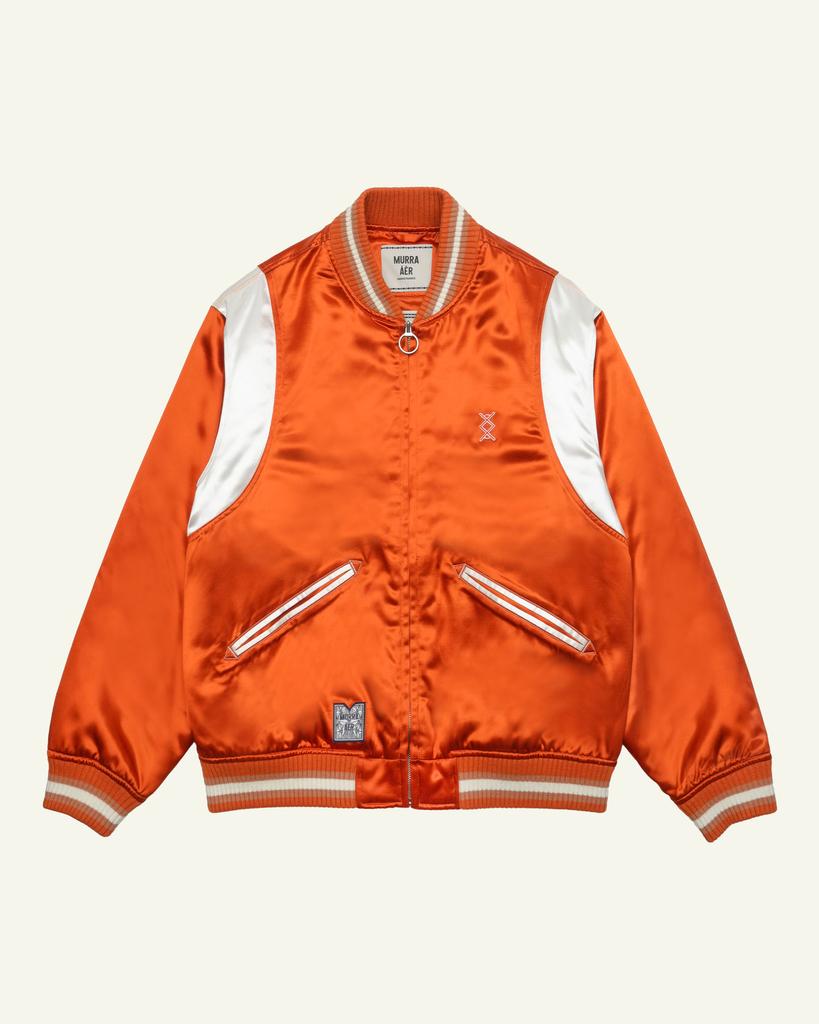 Murra Halogen Satin Varsity Jacket _ Orange