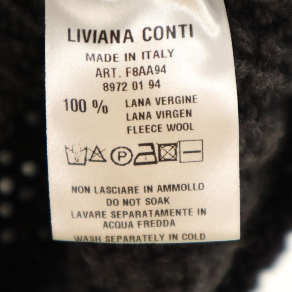 LIVIANA CONTI made in Italy Long sleeve sweater S Charcoal gray knit Women Used