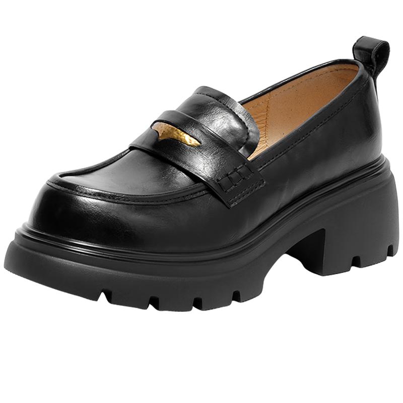 Senda Women s Preppy Platform Loafers 38