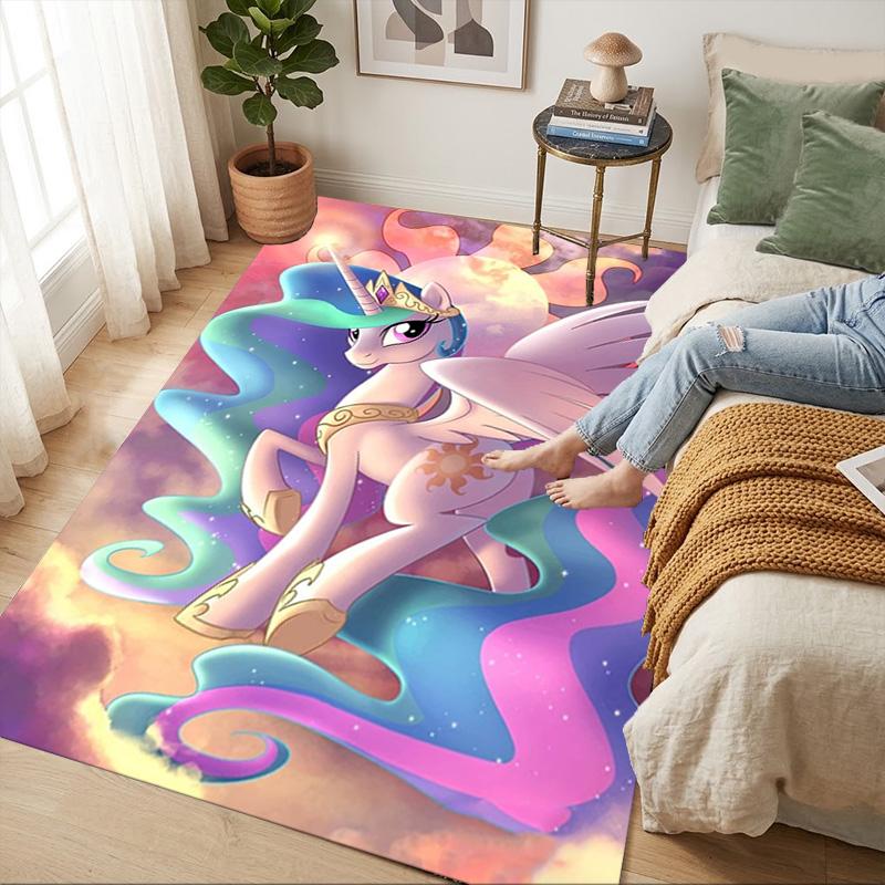 Little Pony Living Room Nonslip Area Rug Soft Carpet For Bedroom Game Playroom Sofa Office Home Decor Doormat Christmas Gift C9302303