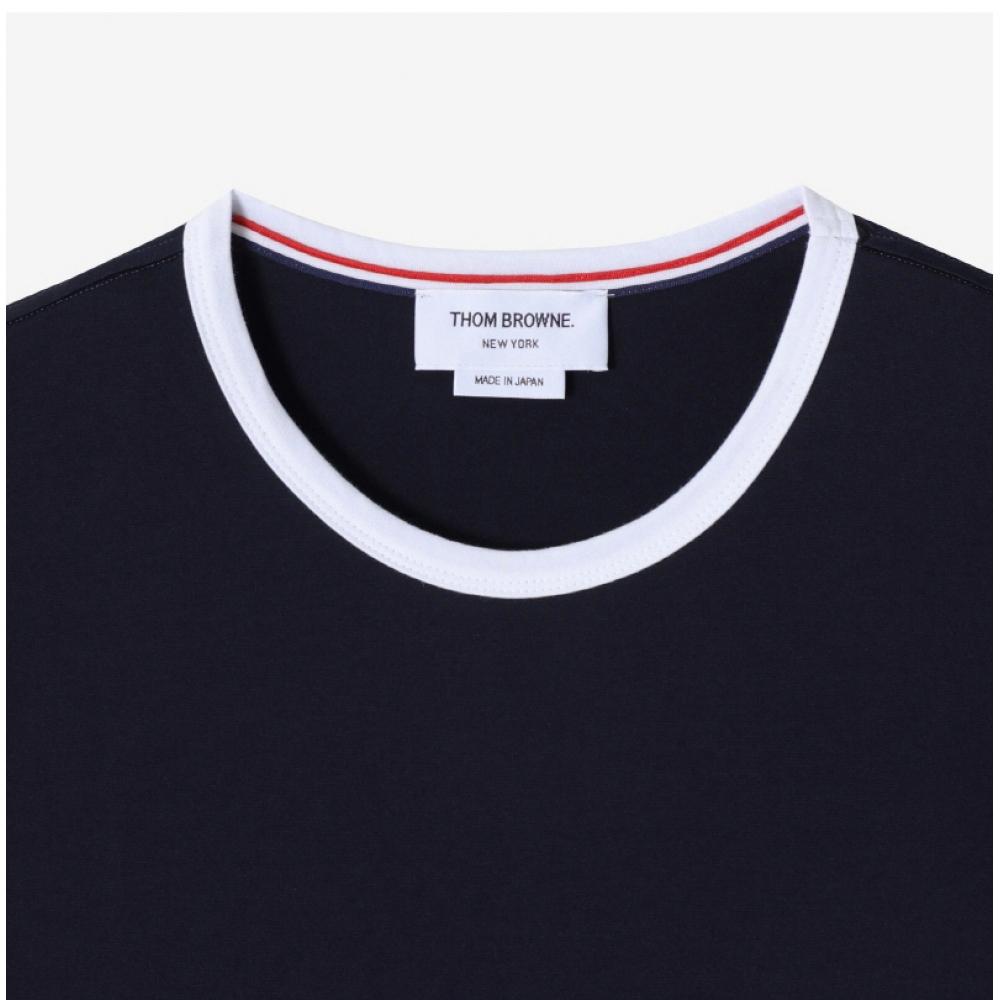 Tom Brown Mjs083a 00042 415 Stripe Contrast Mens Short Sleeve Tee