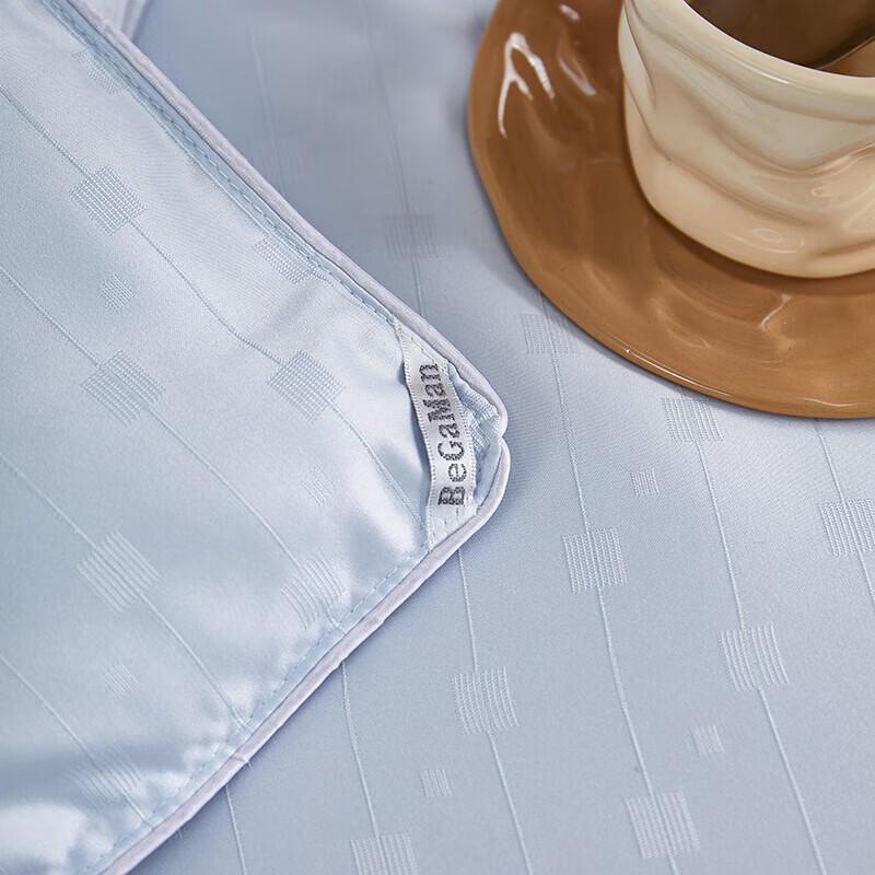 Bijiaman BGM-B2561 Verona Silver Jacquard Tussah Silk Blend Quilt