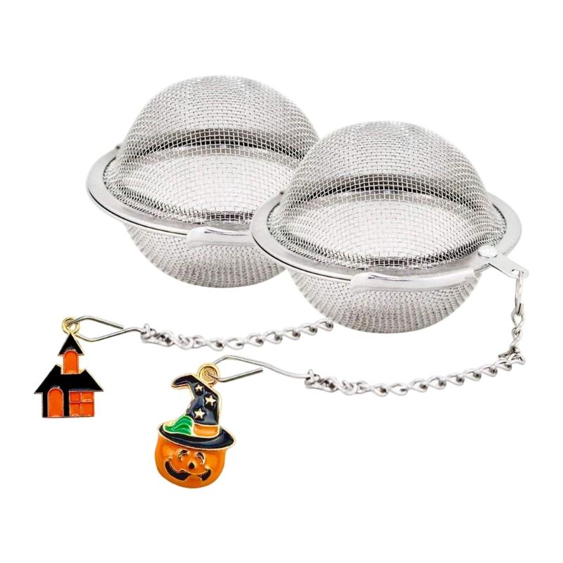 Pack Of 2 Themed Tea Infusers Holiday Nature Designs Decorative Pendant Creative Tea Strainers For Gifting