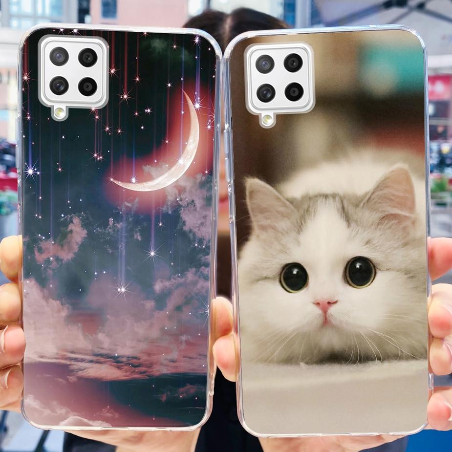 Für Samsung Galaxy A22 Hülle A22 A42 5G Niedliche Bemalte Abdeckung Klare Silikon-Handyhülle Für Samsung A22 A 22 Galaxy A42 5G Weiche Taschen