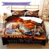 Name Custom Lord Rings Pattern Bedding Set Quilt Cover Pillowcase Home Decor Gift (1 * duvet cover + 2 * pillowcase, without core)