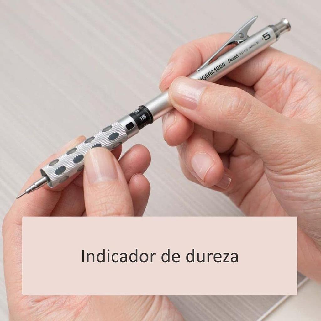 Pentel PG1017 Graphgear 1000 Mechanical Pencil with HB Lead 0.7mm (3 Leads)