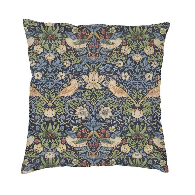 

Роскошный чехол для подушки с лисой и зайцами от William Morris 45x45 см, бархатный текстильный чехол с цветочным узором, наволочка для автомобильной наволочки 45x45cm 18x18in