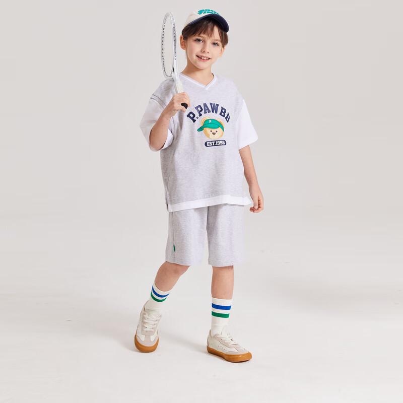 PawinPaw Boys  Cartoon Bear Faux Two-Piece Sports Set 110