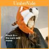 Animal Eared Plush Hat With Extended Brim For Insulation And Wind Protection