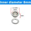 Eyelet Grommet Ring Kit 4/5/6/8/10/12mm Stainless Steel Eyelets Grommets with Washer Silver for Leather Craft Repair Shoes
