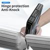 For Samsung Galaxy Z Fold 6 5 4 3 Transparent Plating PC Hinge protection Full Body Stand Pen Slot Case with Tempered Glass