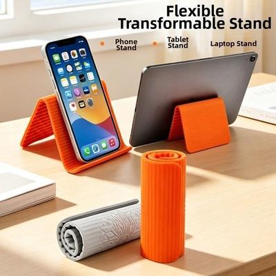 Flexible Foldable Silicone Phone Holder Adjustable Airplane Phone Holder New Aluminum Phone Stand
