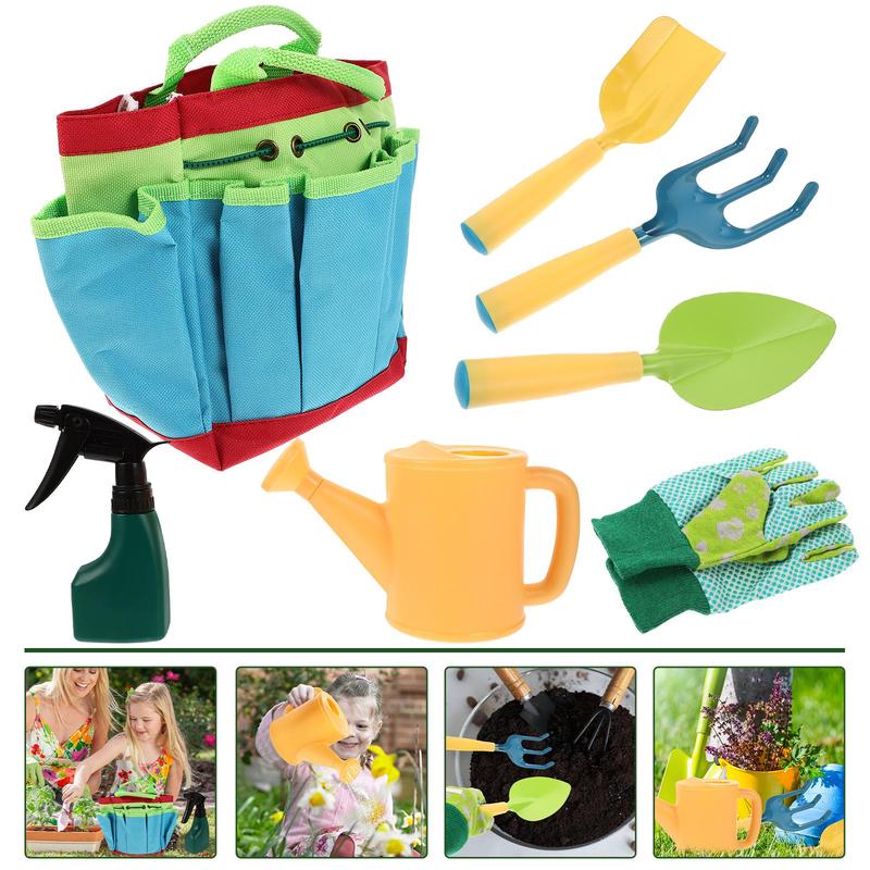 Niños Rastrillo Juego de Herramientas de Jardín Kit de Jardinería Rastrillos Juguete Suministros Herramientas Plantar Mano Niño
