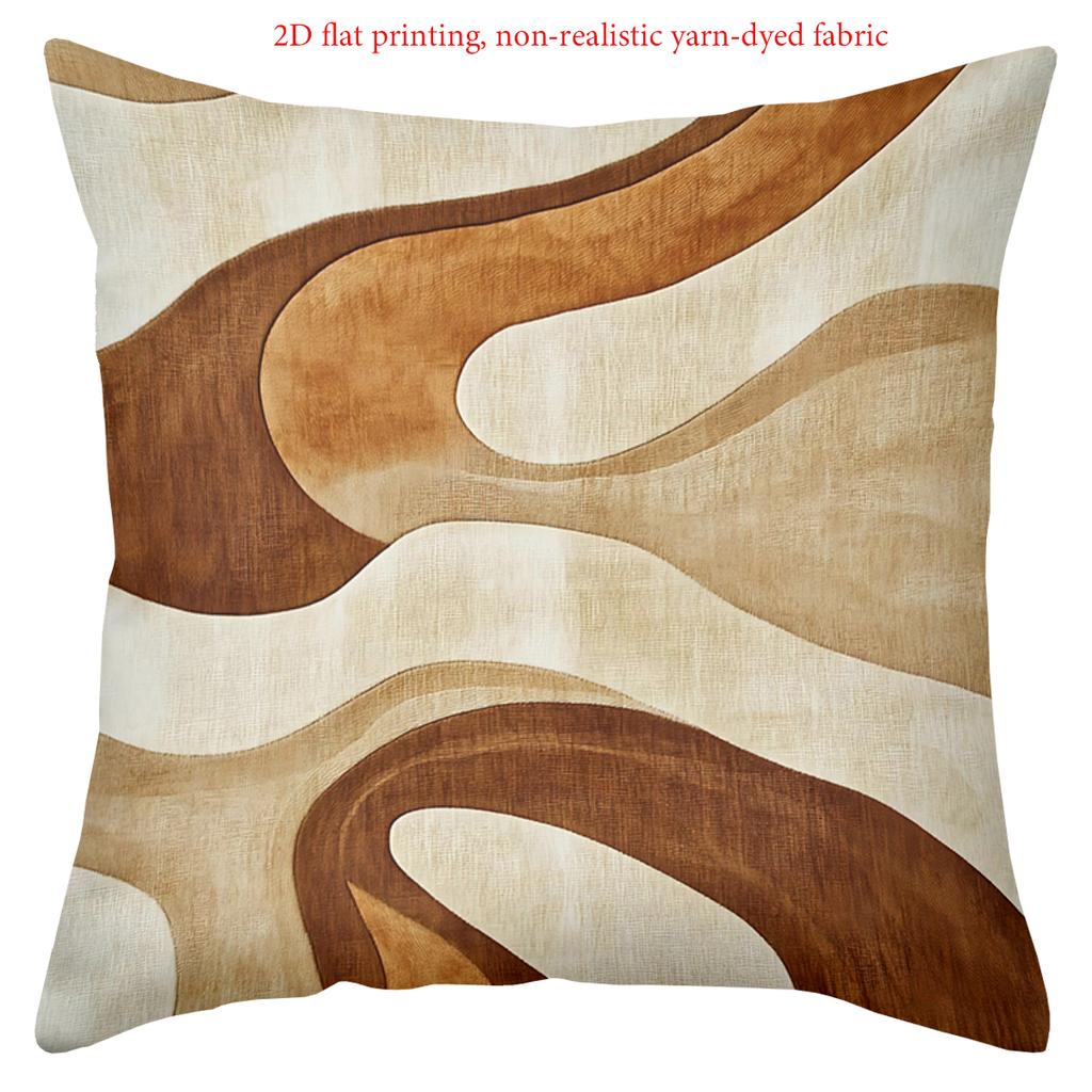 Modern pattern 2D flat printing home decoration polyester pillowcase, sofa decoration cushion cover, bedside throw pillow