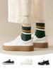 DOIAESKV  Cotton Men's Socks Casual Breathable Socks High Quality Man Solid Long Socks Striped Socks for Couple EU 39-44