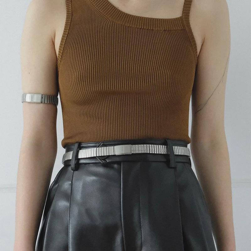 Retro Fütüristik Unisex Paslanmaz Çelik Gövde Zincir Kemer