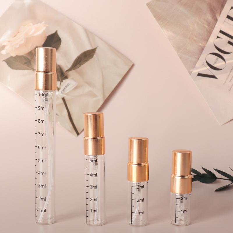 1 Stück nachfüllbare Parfümflasche mit Skala leere Sprühflasche Glasparfümflaschen Zerstäuber Kosmetik Reisebehälter Parfüms