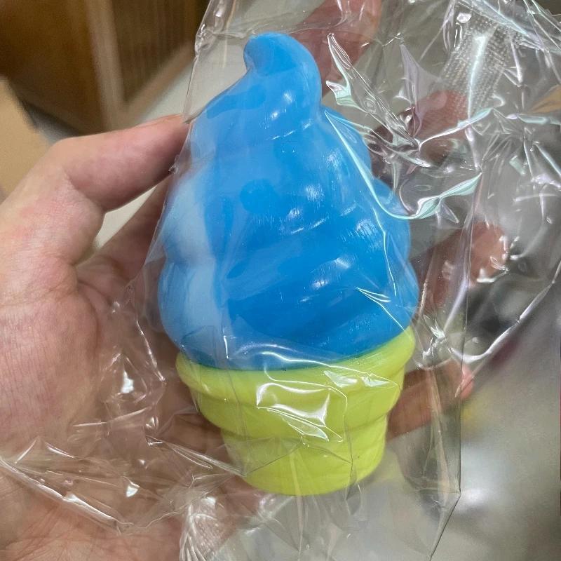 Needoh Nice Ice Cream Shaped Mochi Squishy Toy Cream Cone Surprise Stress Relief Fidget Squishes Party Gifts for Friend Gift