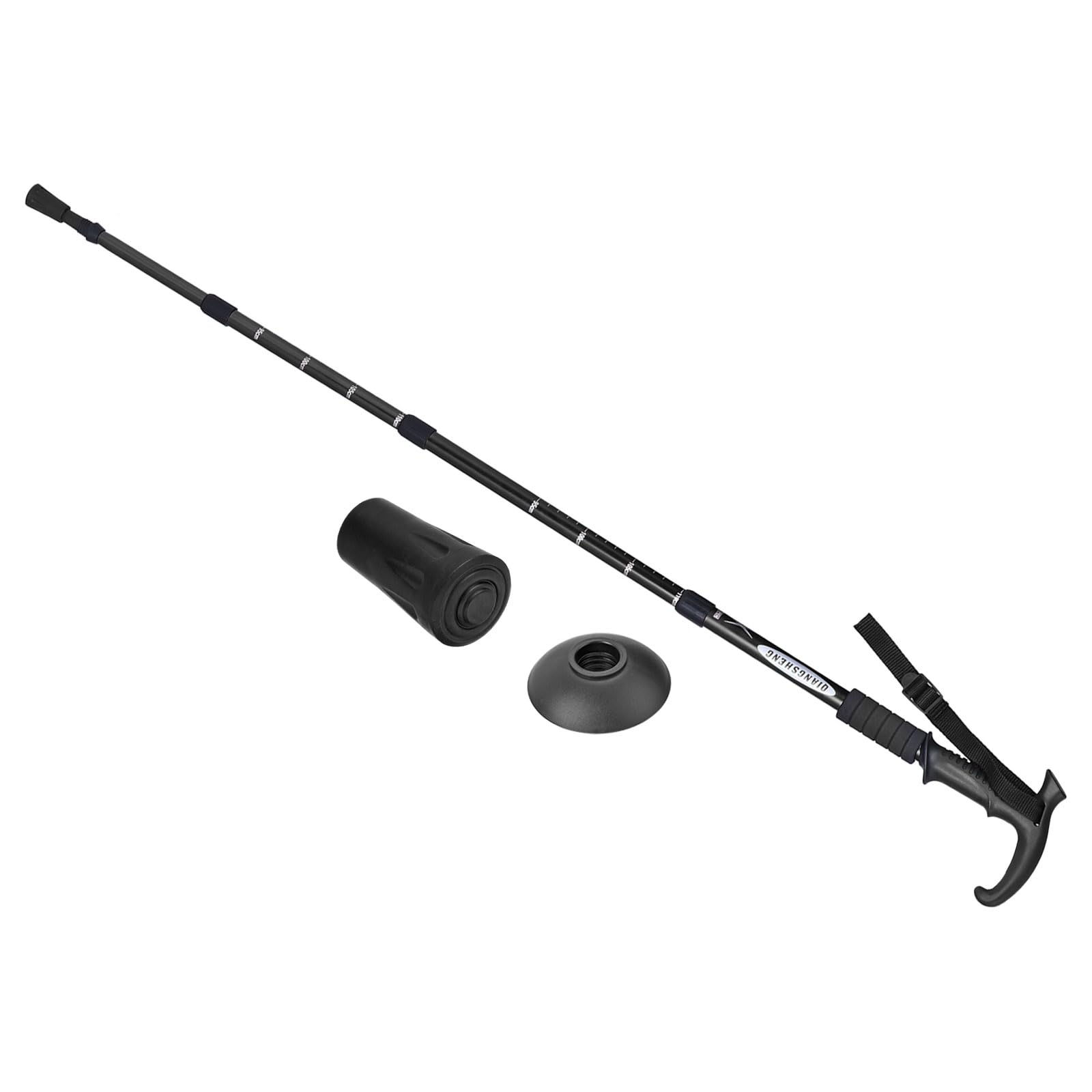 

M METERXITY Trekking Pole Foldable Hiking Walking Stick with Mud Basket Telescoping Unisex Suitable for Walking Backpacking - (21-43 Black)
