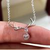 Minimalist Elk Antler Single Stone Dainty Neck Jewelry