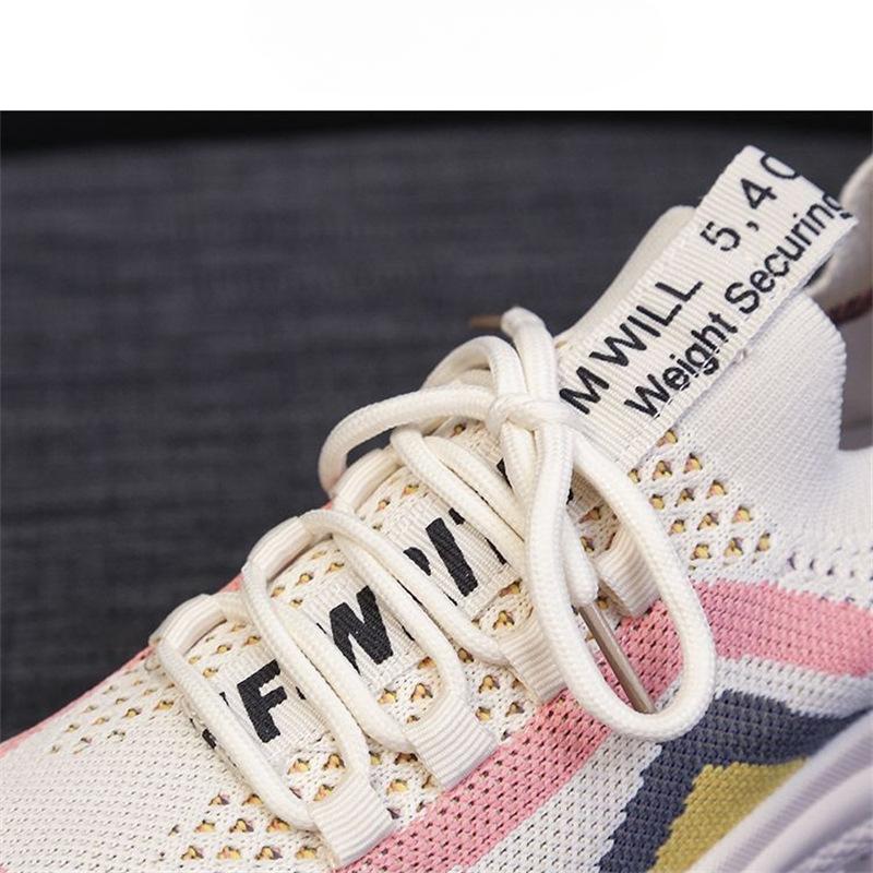 INS Fashion Clunky Sneakers Female Thick Soft Soled Light Running Shoes Summer Mesh Breathable Versatile Mom Shoes