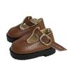 6-Point BJD 30cm Doll Leather Shoes, Flat Patent Leather, Casual Fit 4.7cm×2.5cm
