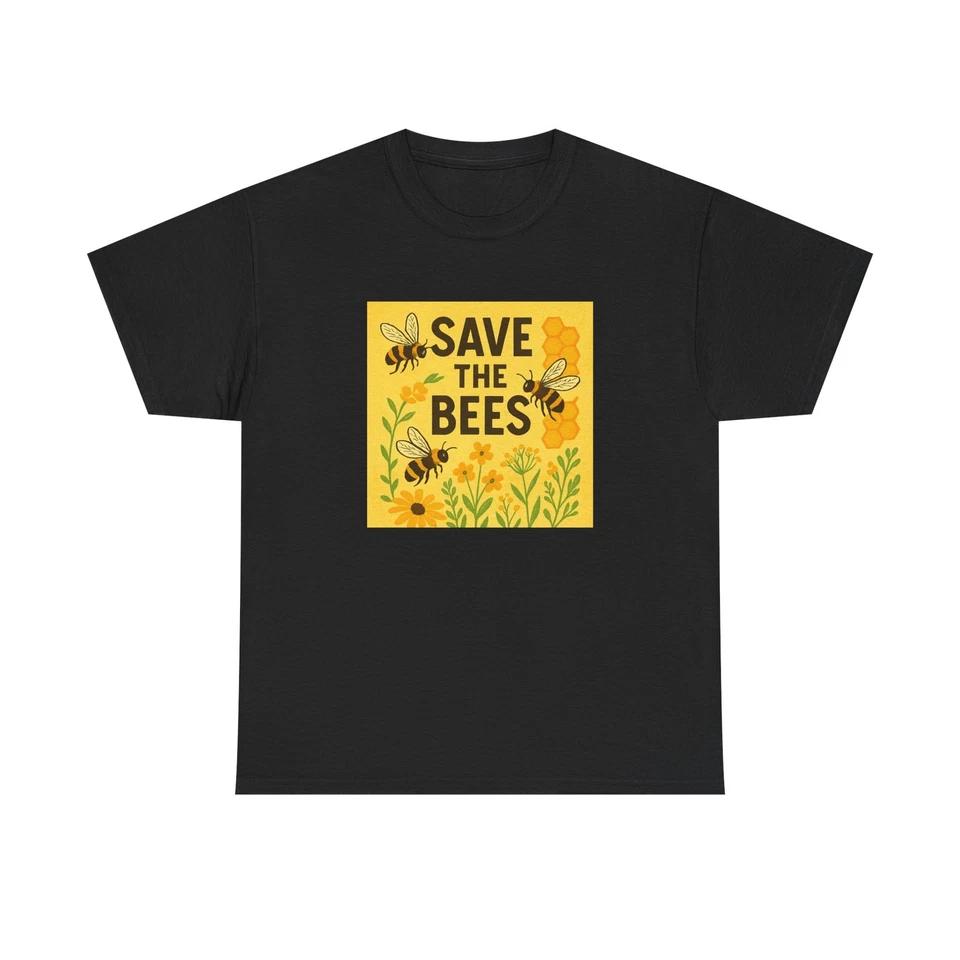 Unisex Adult T Shirt Save the Bees Nature Conservation Buzz XL