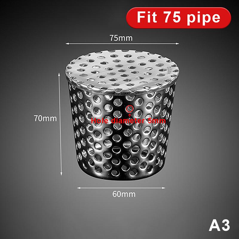 304 Stainless Steel Drain Cover Anti Clogging Hair Trap Removable Filter Screen for Bathroom Floor Universal Fit