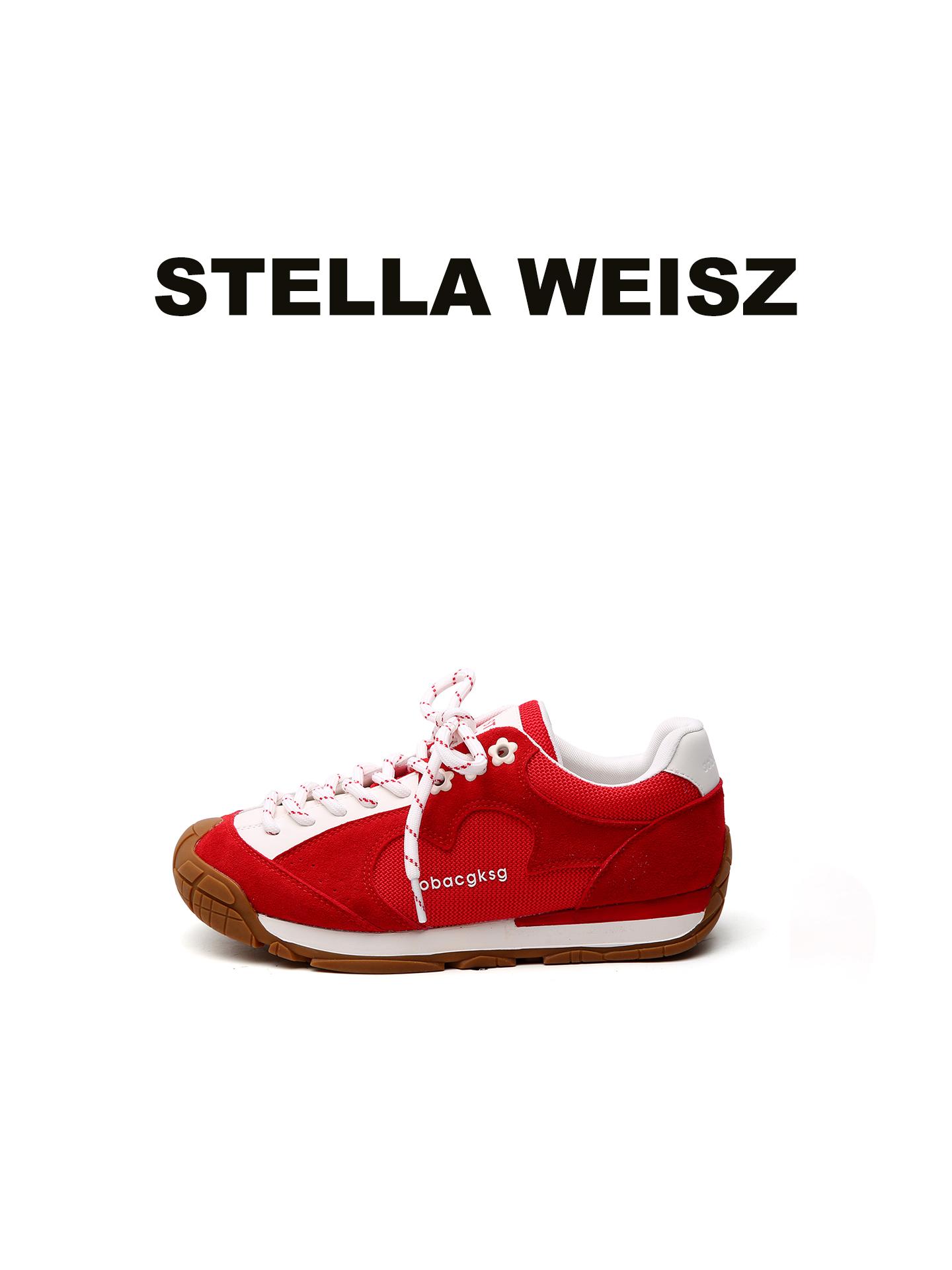 Кожаные женские туфли кожаные ретро синие туфли женские новые универсальные повседневные спортивные кеды скейтерские туфли 40 красный