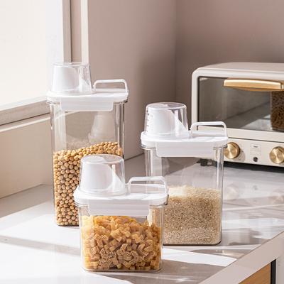 Contenitori ermetici per alimenti, set di contenitori da cucina per l'organizzazione della dispensa, cereali, farina, zucchero, riso, pasta e altro, 2,1-3 l