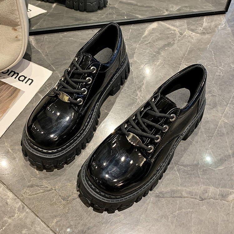 

Женская повседневная обувь, круглый носок, низкий верх, нескользящая и удобная кожаная обувь 39 чёрный