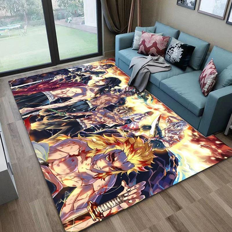 Anime Samurai Vaip Matik Vaip Leegi Vee Efektid Dünaamiline Tegelane Kodu Kaunistus Elav Toimega Stiil Põrandamatt Magamistoa Dekoor