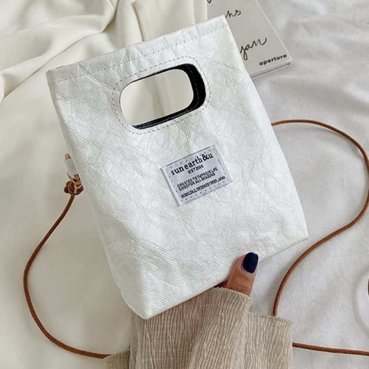 Folded DuPont Paper Hollow Mobile Phone Bag белый