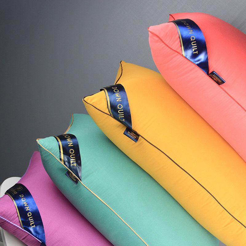 Weißes Rückfederungskissen, einfarbig, weich, bequem, für Schlafzimmer, Bett, Schlafkissen, 5-Sterne-Hotel, Zuhause, Einzelkissen für Erwachsene