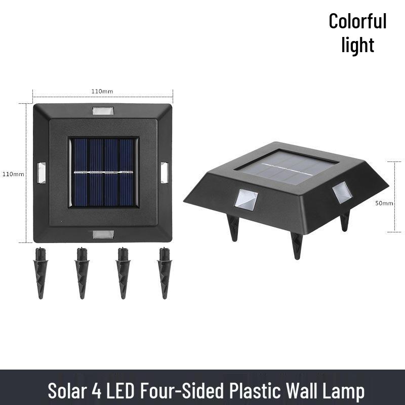 Waterproof Solar Decorative Wall Lamp for Outdoor Garden, Courtyard, Fence, and Terrace