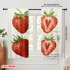 2pcs 2D Flat Printing Window Curtains Strawberry Illustration Botanical Drawing Polyester Without Electricity Family Party