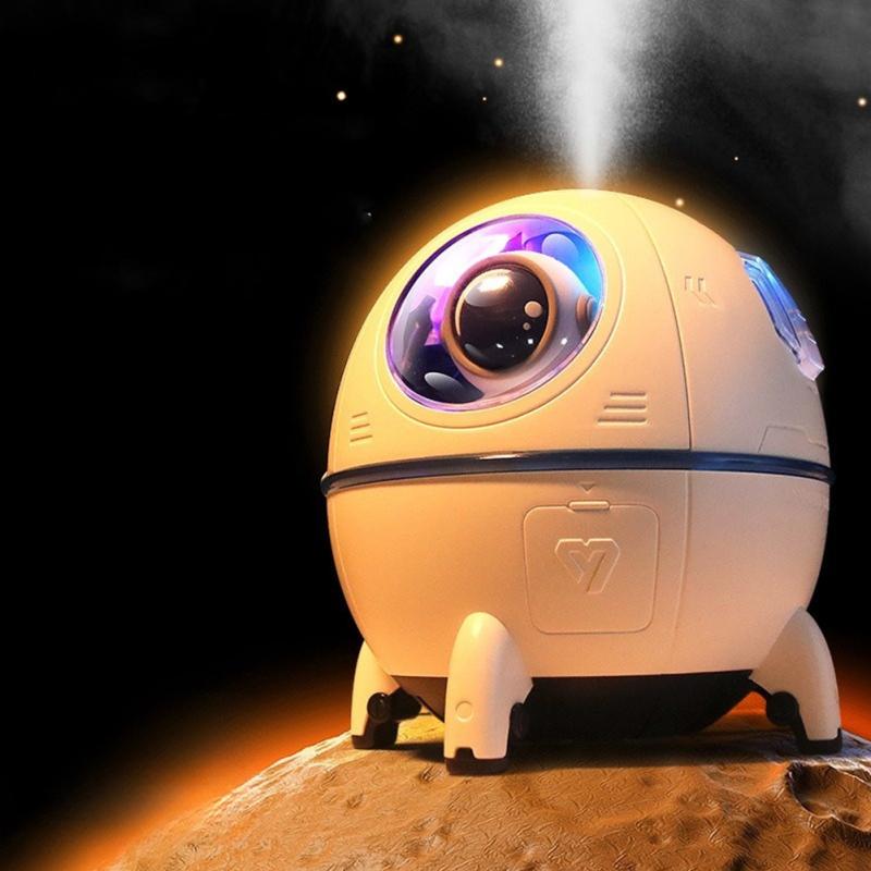 

Портативный красочный космический капсульный увлажнитель воздуха с резервуаром для воды емкостью 220 мл, светодиодный свет для домашнего офиса