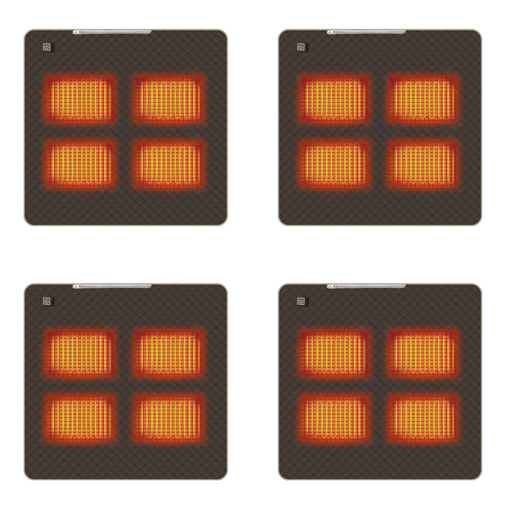 4 Beheizte Bereiche Beheiztes Wärmesitzkissen Tragbare Heizmatte Verdickte Ausführung Typ C/USB-Aufladung für Winter Outdoor Stadion Angeln