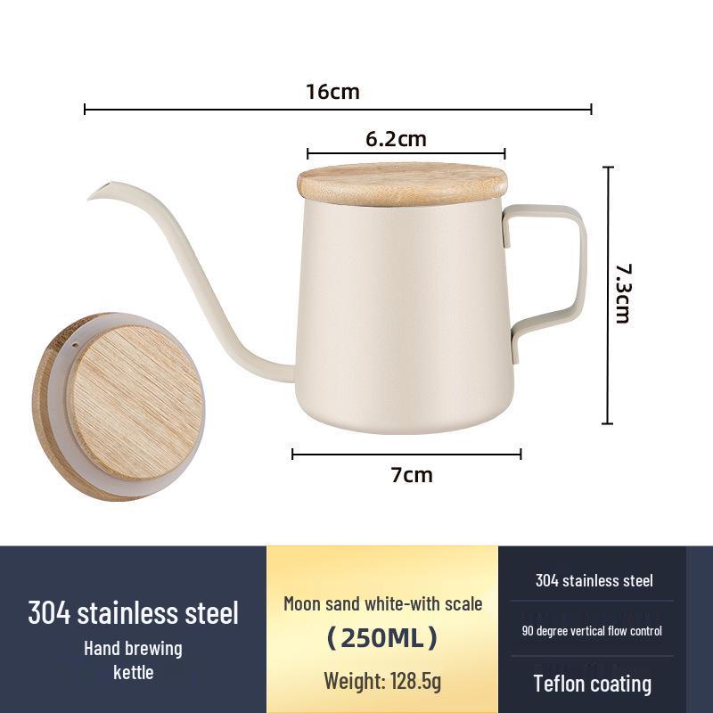 304 Stainless Steel Coffee Hand Brewer with Hanging Ear and Long Spout.