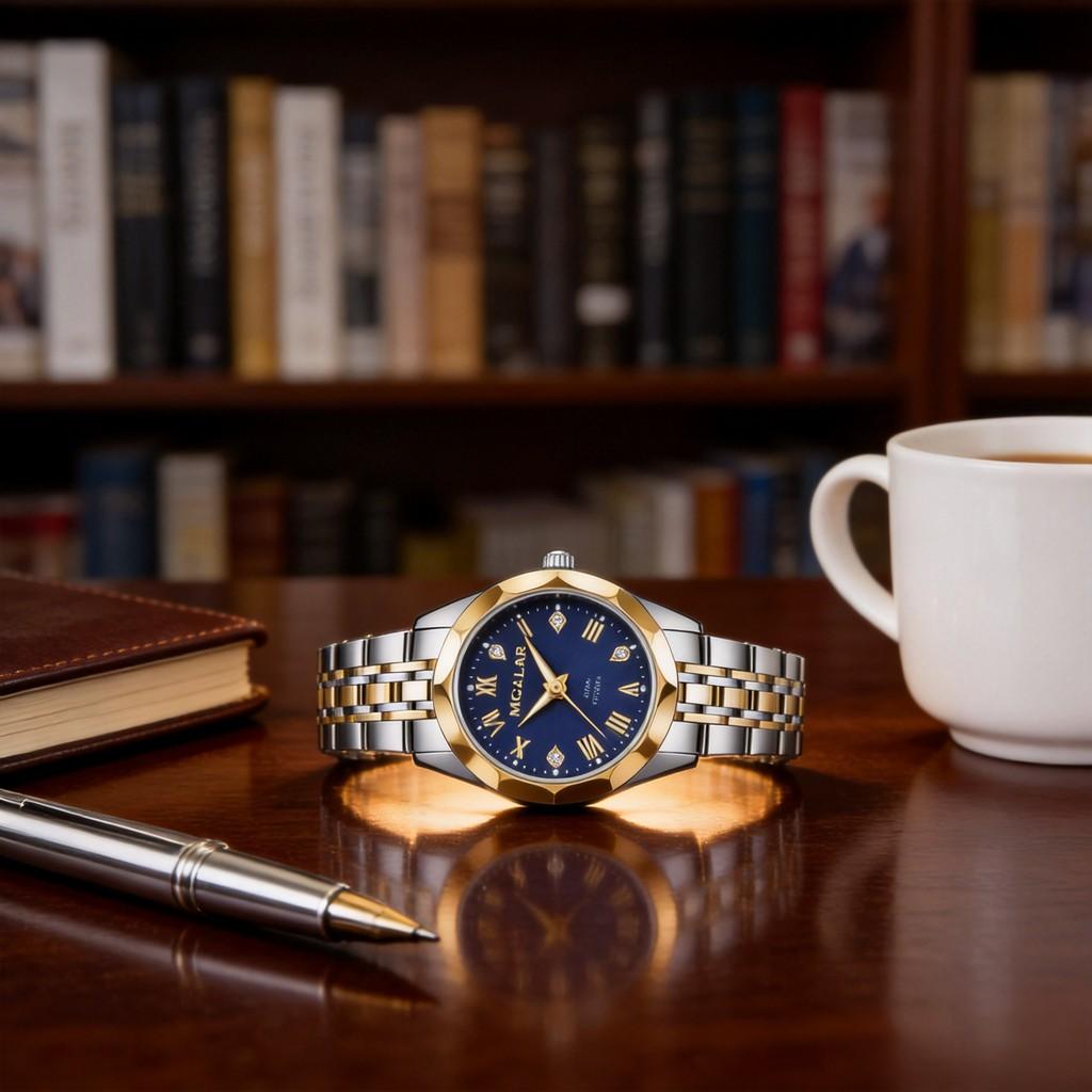 Mens Mechanical Watch With Dual Calendar And Water Resistance For Business Professionals