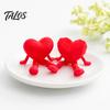 Desktop Rose Decor Heart Ornament, 3D Printed Red Pen Holder Storage Ornament with Movable Joints, Figure for Valentine Day