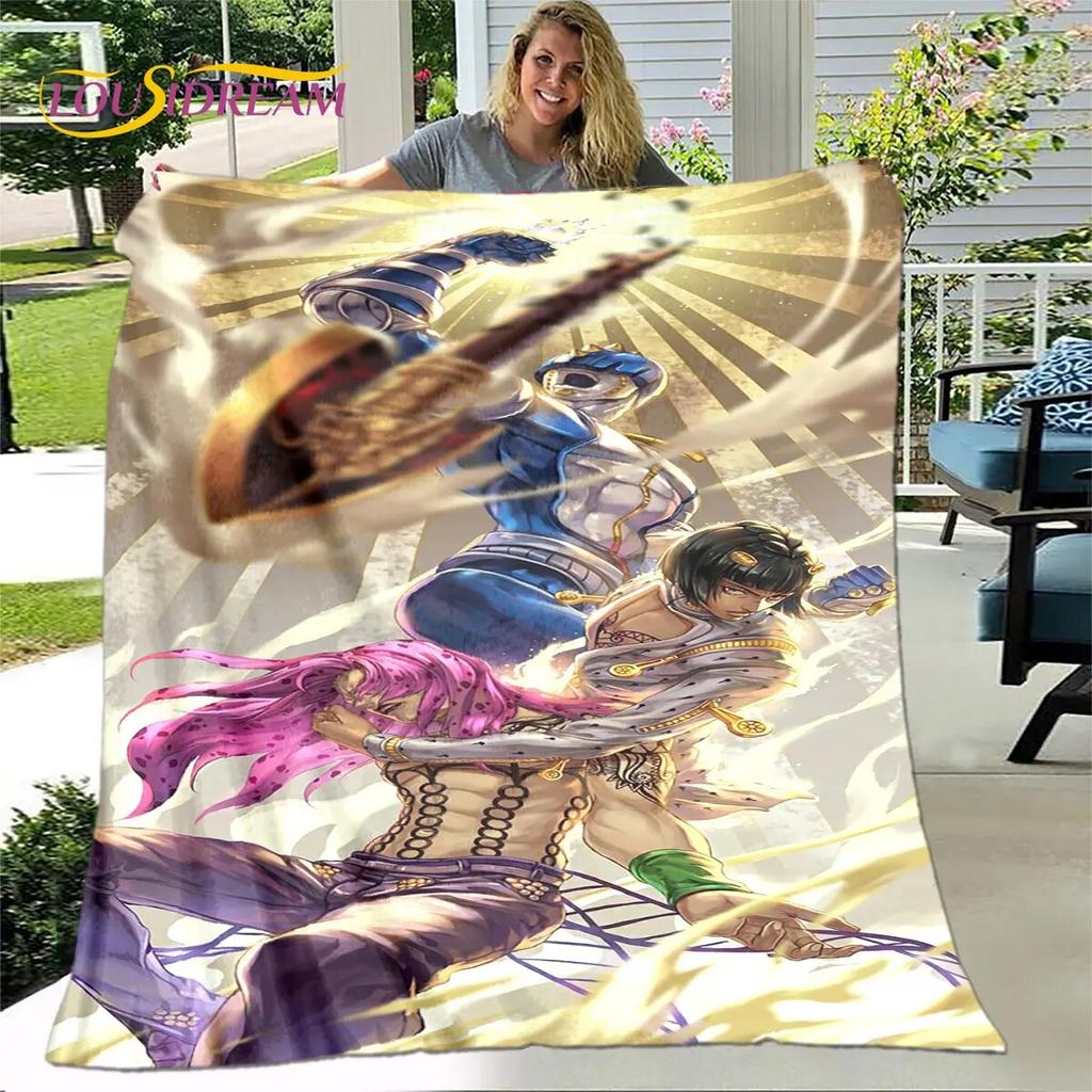 Jojo's Bizarre Adventure Anime Soft Plush Blanket,Flannel Blanket Throw Blanket for Living Room Bedroom Bed Sofa Picnic Cover
