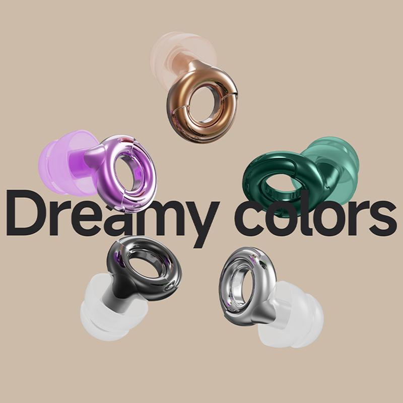 Silicone Ring-Shaped Electroplated Noise-Canceling Earplugs Sound-Isolating And Sound-Reducing Sleep Earplugs For Sleep