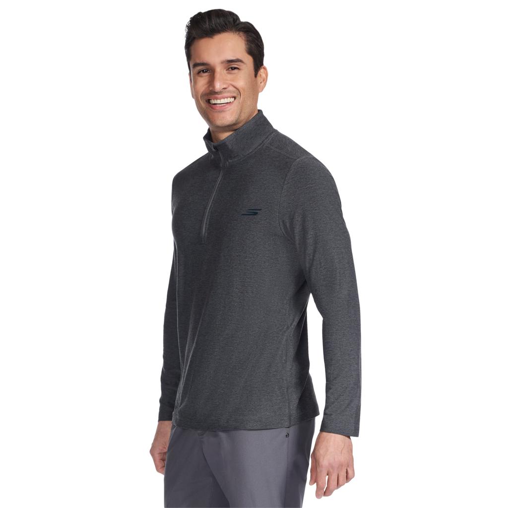 Skechers GoDri All Day 1/4 Zip, Mens grey Sweatshirt