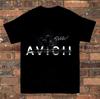 T-shirt in Cotone Nera Manica Corta Ispirata ad Avicii Taglia Unica Unisex