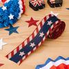 1 Roll 4.5m Ribbon U.S. Flag Elements Independence Day Colored Ribbon Commemorative Decorative Star String Ribbon For Festival