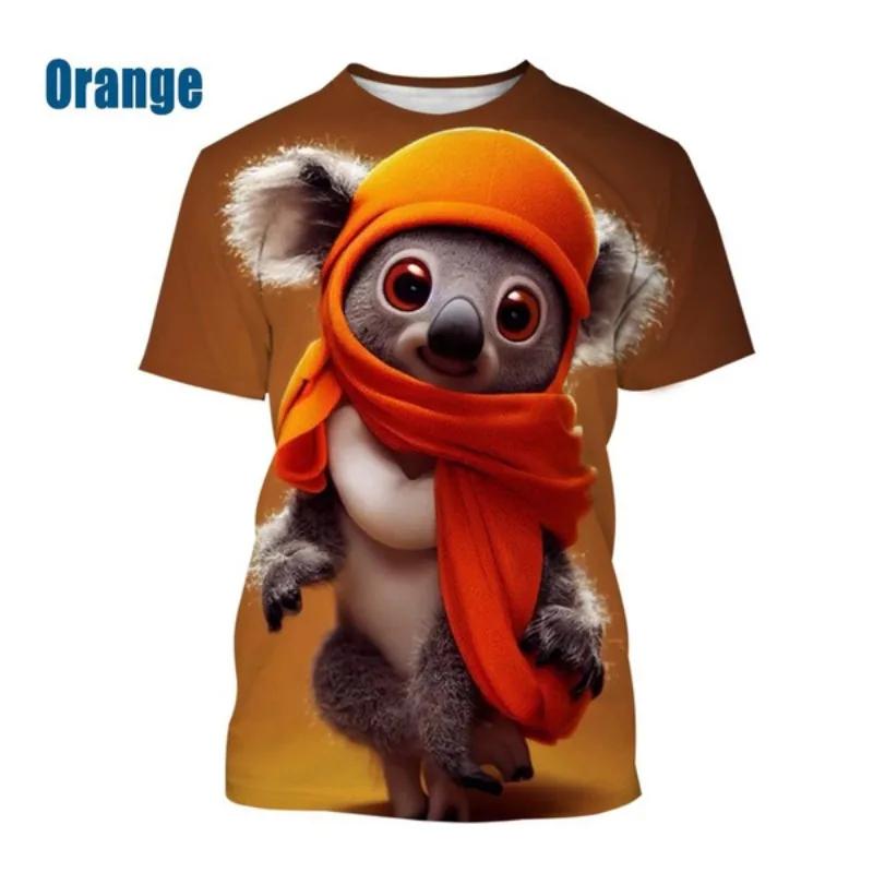 Koala Bear 3D Graphic T Shirts Men's Clothing Tees TopCute Animal Unisex Street Casual Harajuku T-shirt